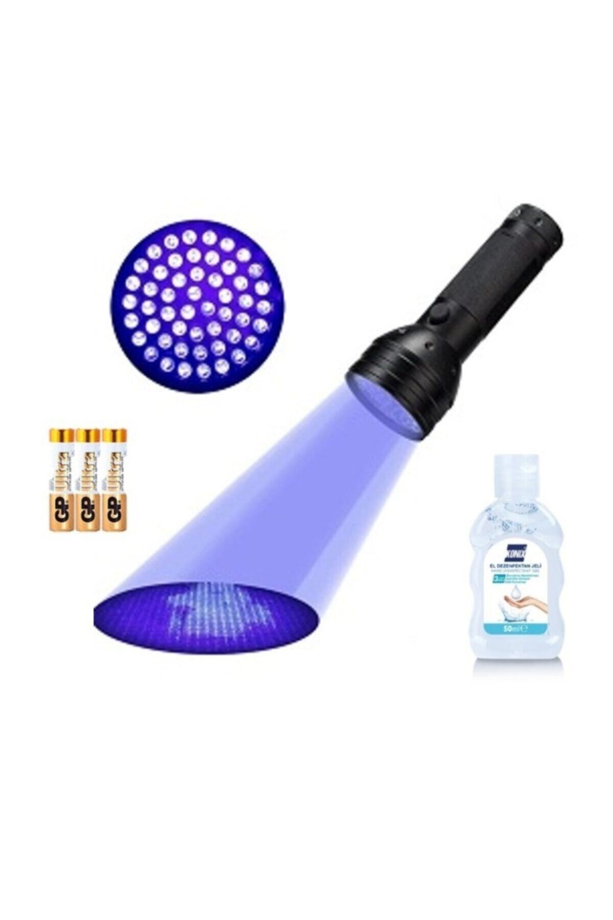 FOUR SEASON Uv 51 Led Mor Işık Feneri Bakteri Kriminal Ultraviyole Dedektörü + Jel