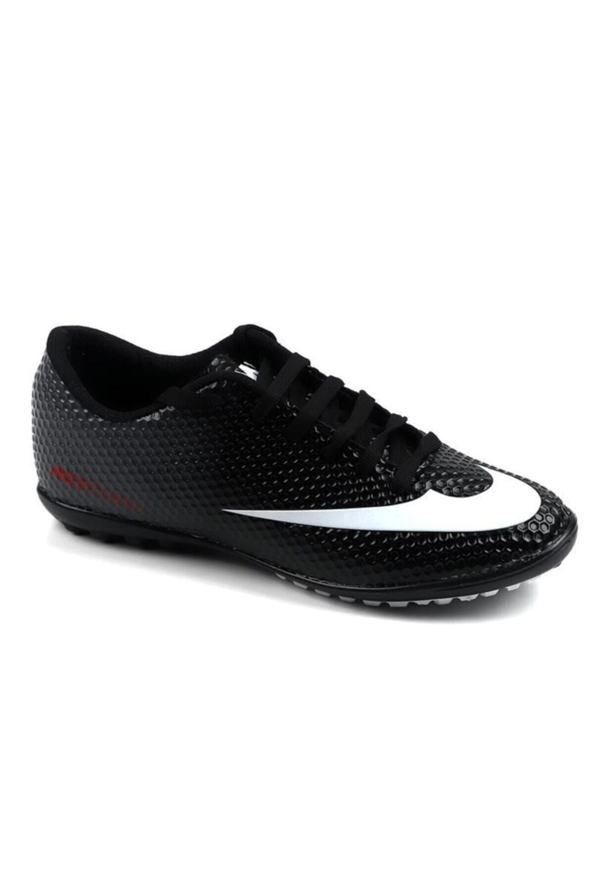 Walked Erkek Siyah Halısaha Futbol Spor Ayakkabı