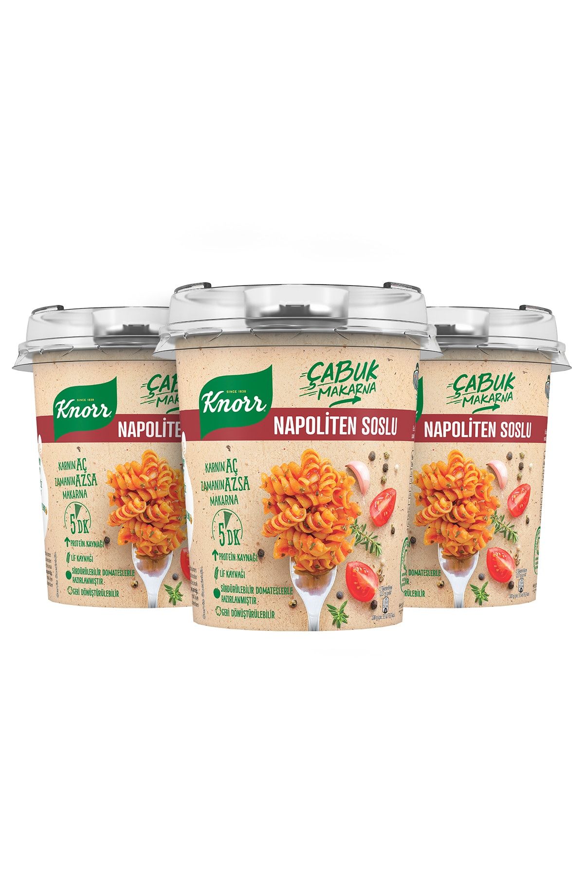 Knorr Çabuk Makarna Napoliten Soslu 67 Gr X 3 Adet