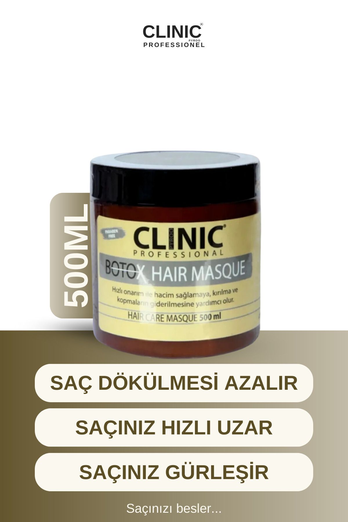 CLINIC PYROO Saç BakımMaskesi Botox (500 ML)