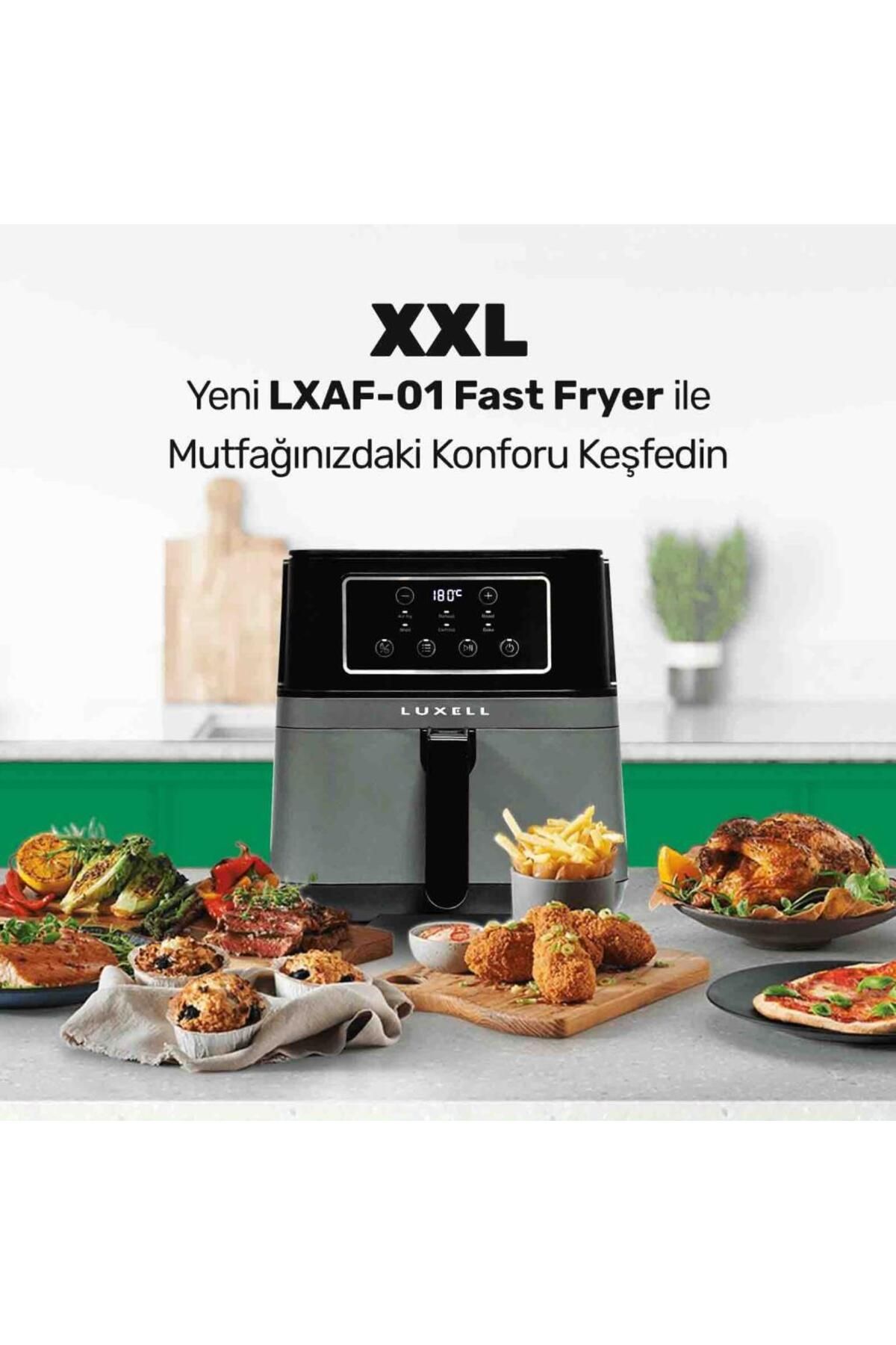 سرخ کن Lxaf-01 Fast Fryer Xxl 7.5 لیتری هوای داغ سرخ کن - Airfryer