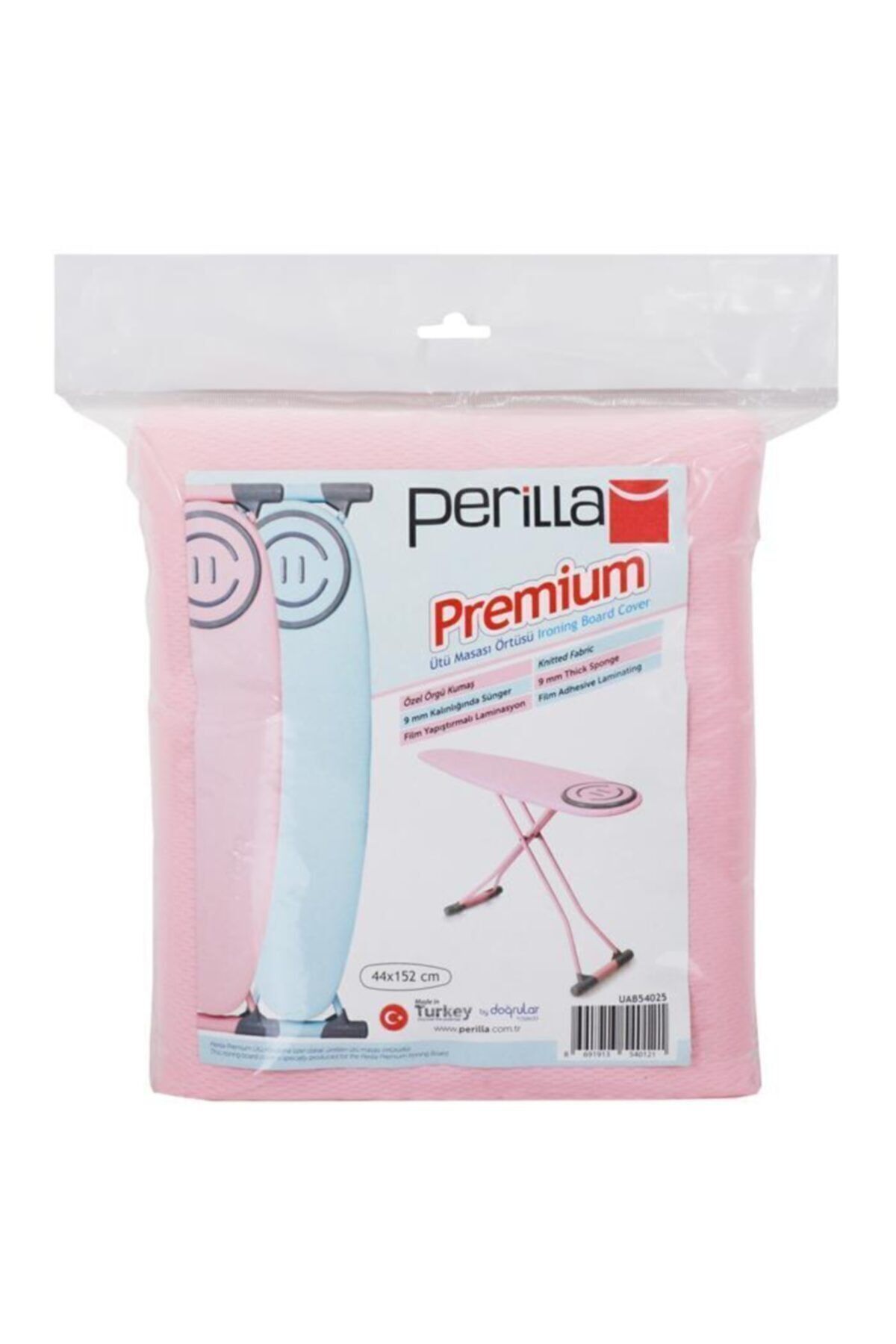 Perilla Premium Extra Süngerli Orjinal Ütü Masası Kılıfı - Pembe 54*162