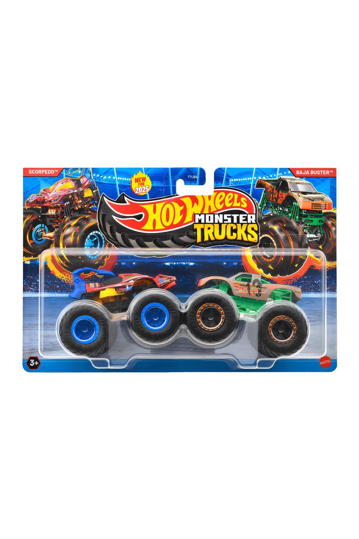 HOT WHEELS Monster TrucksGüçlü İkili 1:64 Ara...