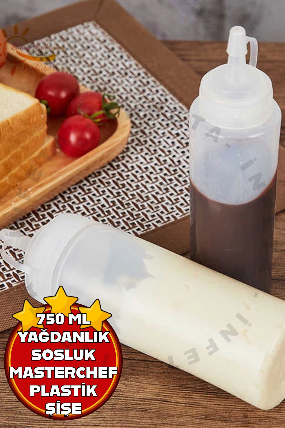 İnfeta 1 Adet Plastik YağlıkSosluk Şişesi 700...