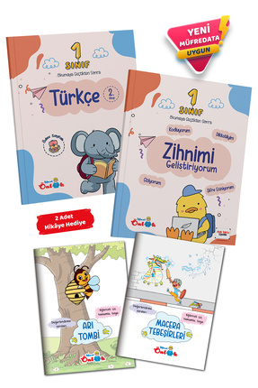 2025 1. Sınıf Türkçe 2 + Zihnimi Geliştiriyorum Kitabı | 2li Hikaye Hediye Image 0