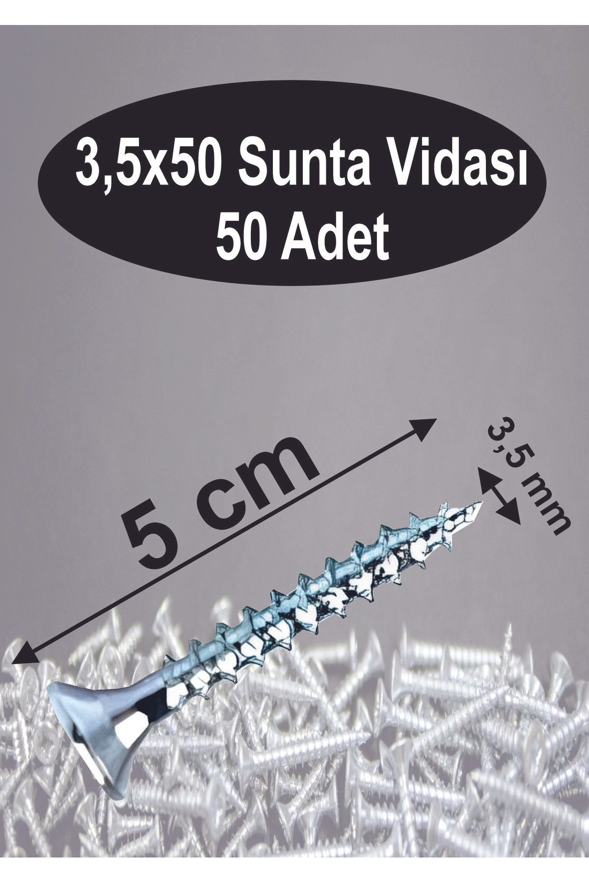 Dempol 3,5x50 Sunta Vidası 50Adet