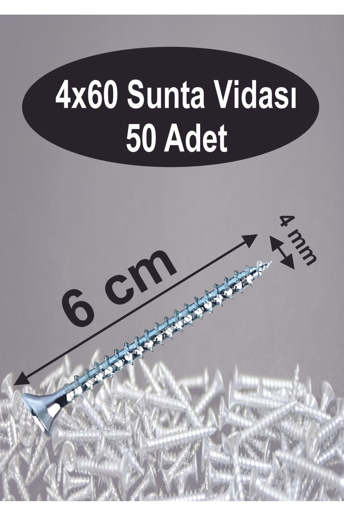 Dempol 4x60 Sunta Vidası 50Adet