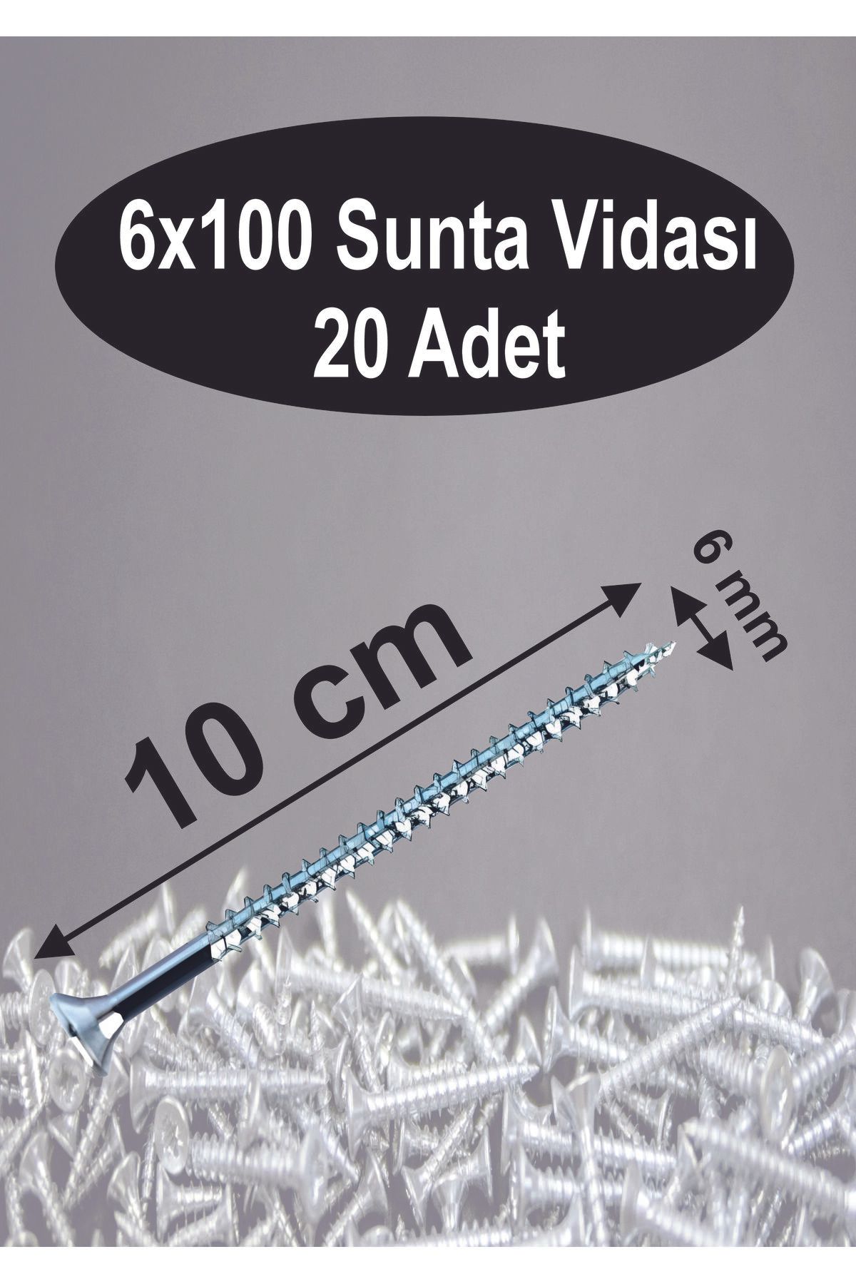 Dempol 6x100 Sunta Vidası 20Adet