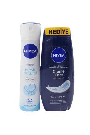 Fresh Natural Kadın Deodorant Sprey 150 ml + Creme Care Duş Jeli 250 ml Image 0