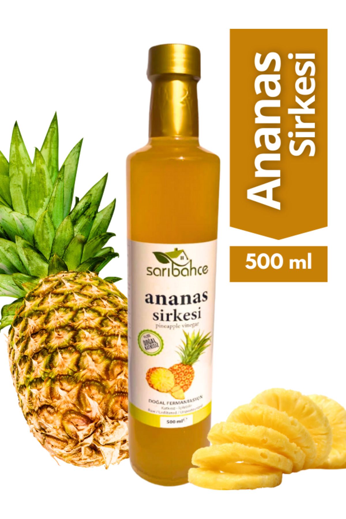 Sarıbahçe Ananas Sirkesi 500ml - Organik Doğa...