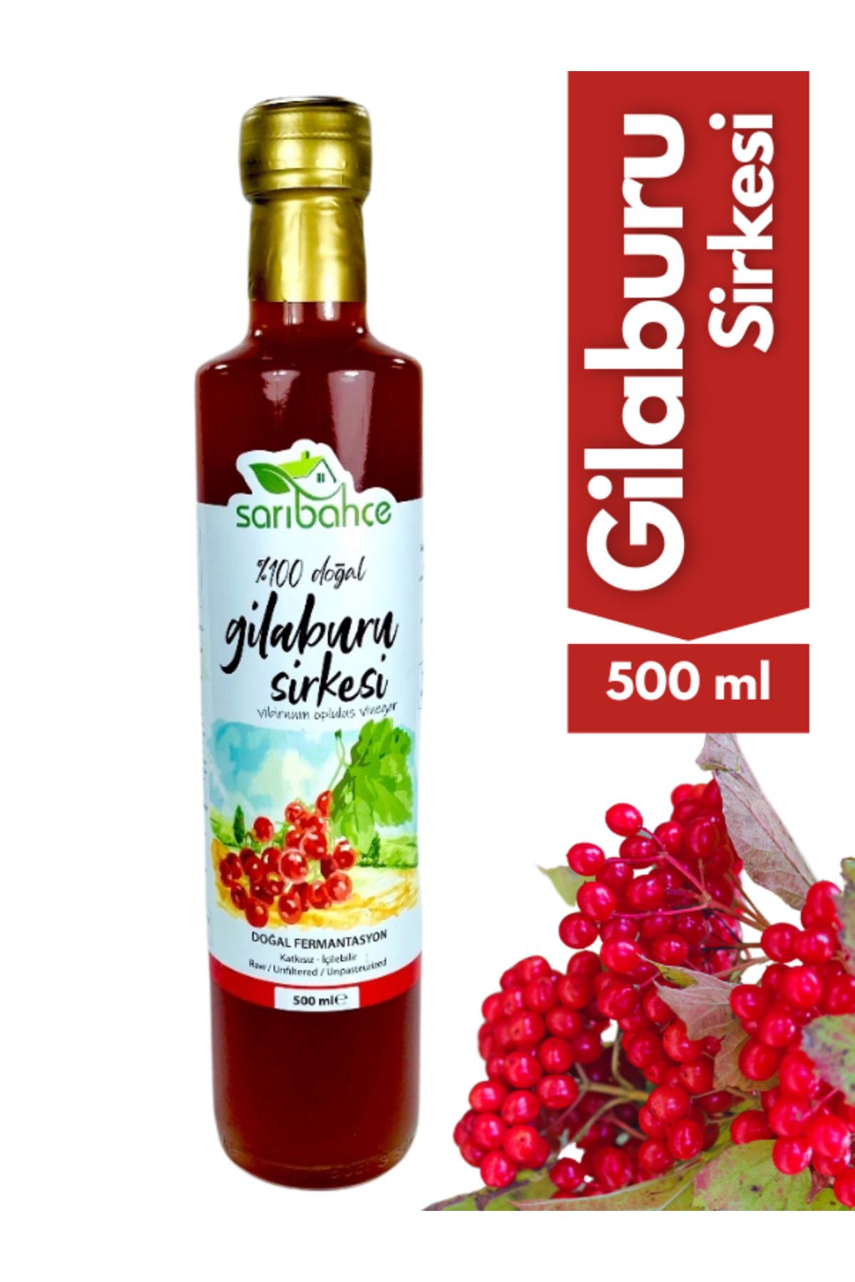 Sarıbahçe Gilaburu Sirkesi500 ml - Organik Do...