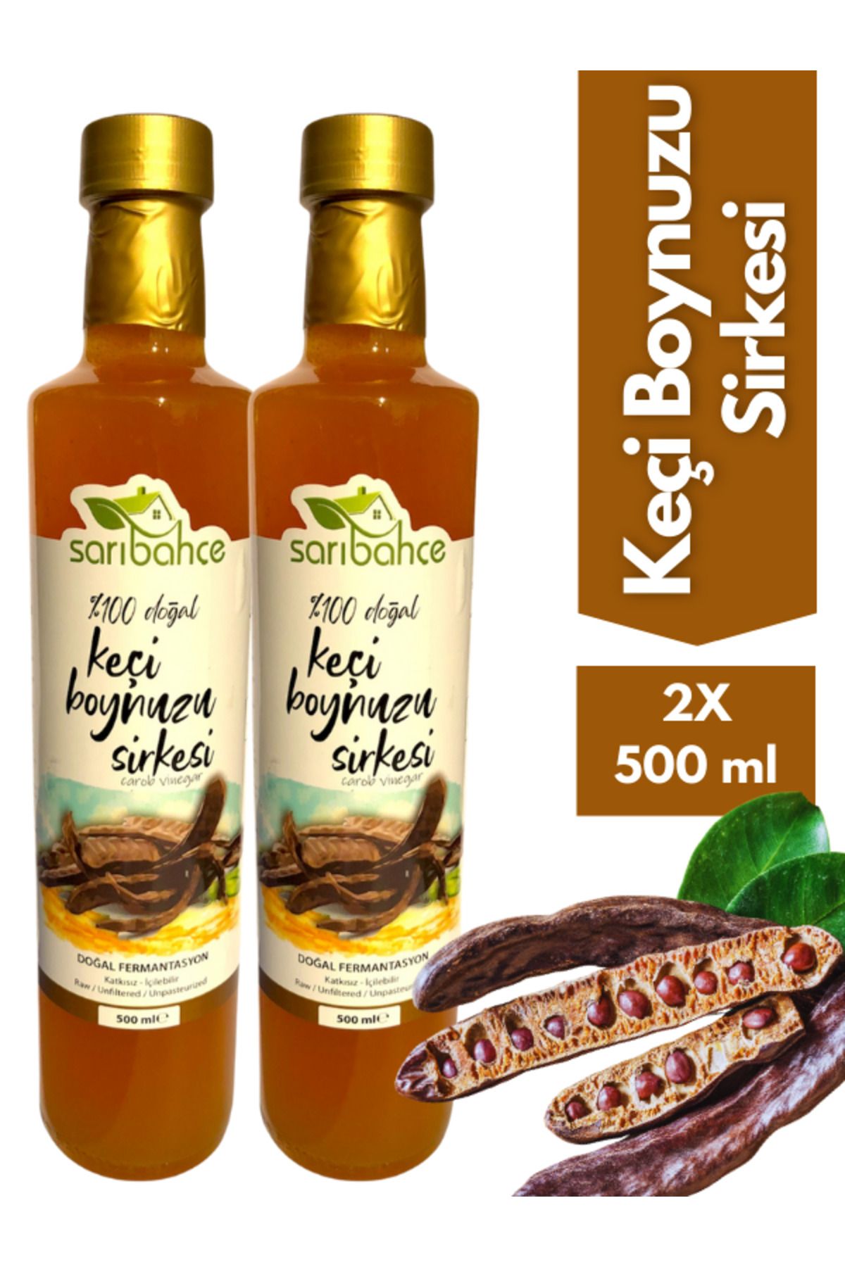 Sarıbahçe Keçiboynuzu Sirkesi500 Ml - 2li Pak...