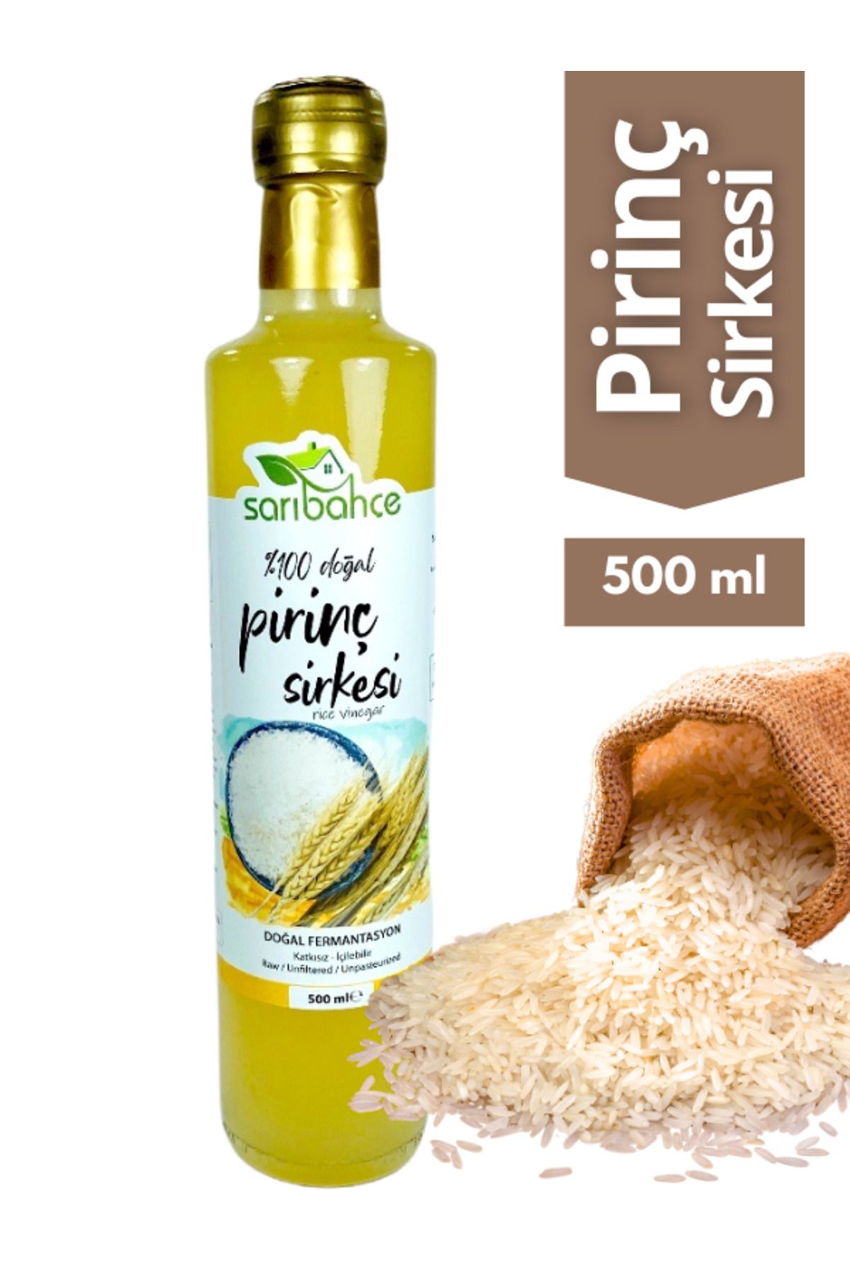 Sarıbahçe Pirinç Sirkesi 500ml - Organik Doğa...