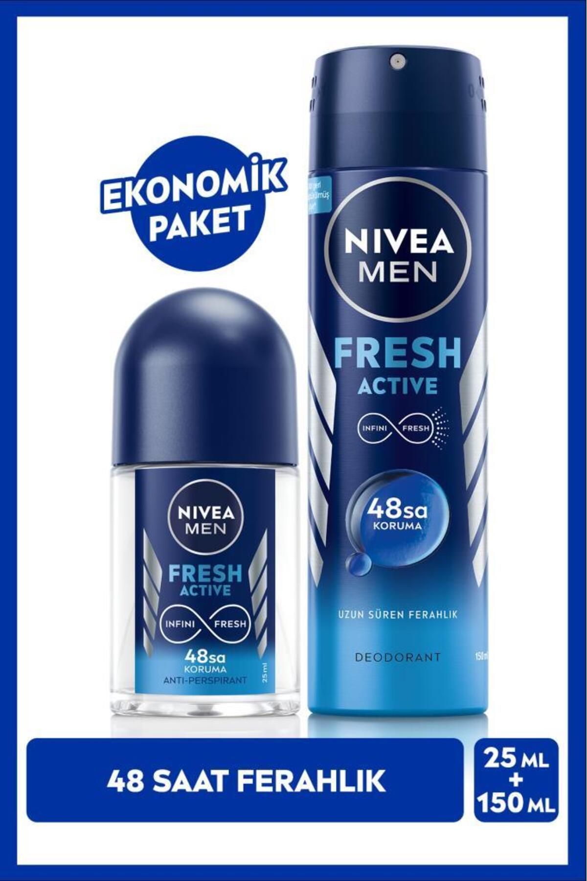 NIVEA MEN Erkek SpreyDeodorant Fresh Active 1...