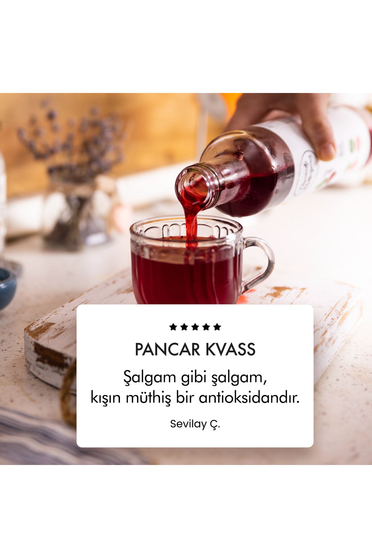 Doğal Fermantasyon Pancar Kvass - Kırmızı Pancar Şalgam Mor Havuç Içeren Lakto Fermente Içecek