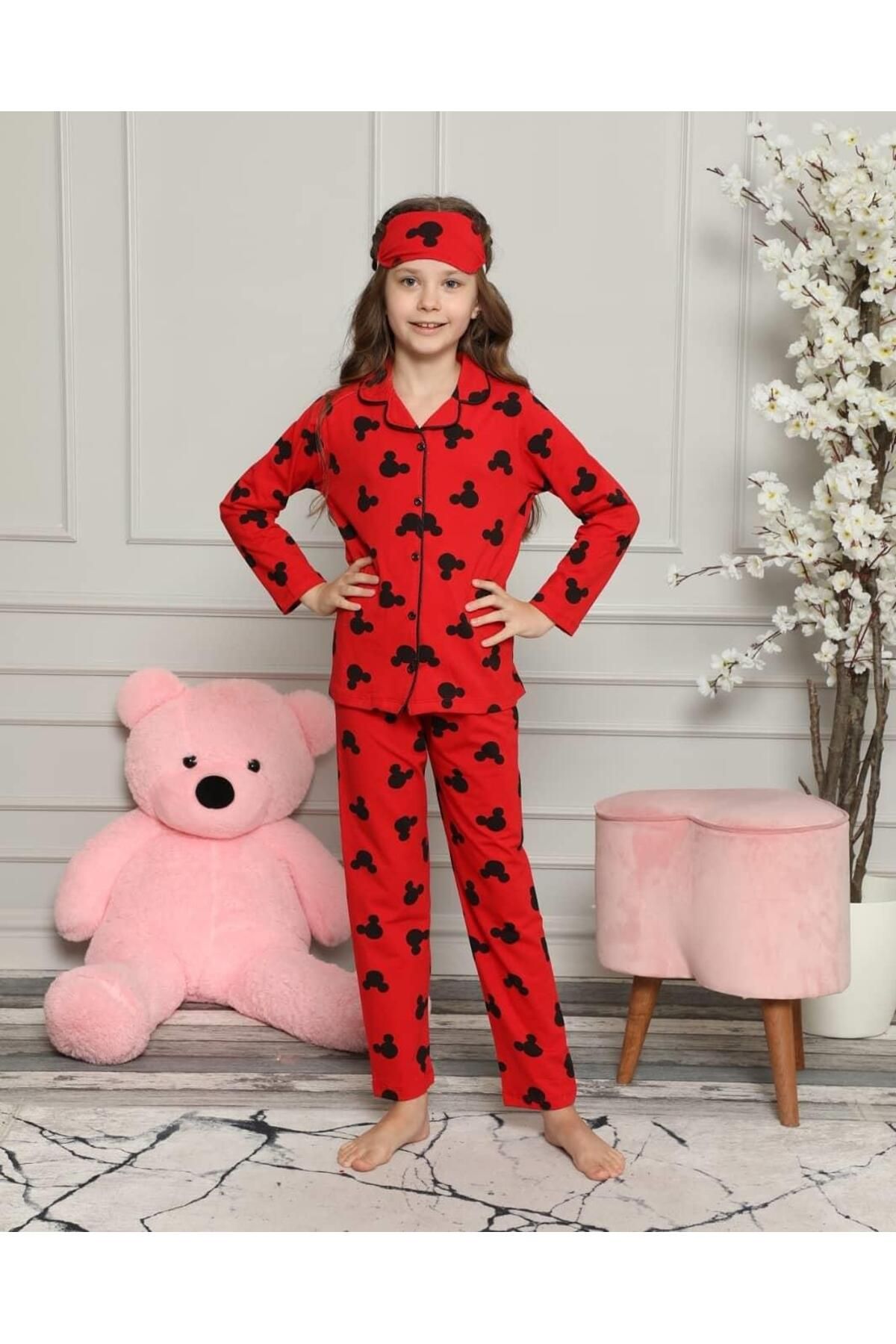 Minik Dolap Minnie DesenliKız Çocuk Pijama Ta...