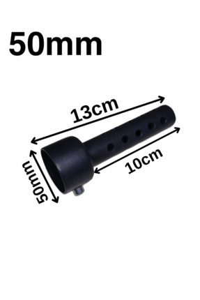 Motosiklet Egzoz Susturucusu 50mm Vidalı Siyah Image 0
