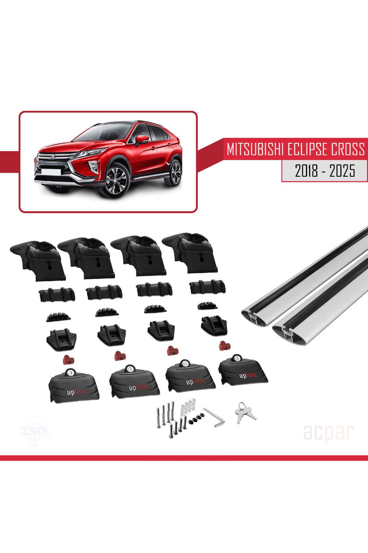 Mitsubishi Eclipse Cross (GK) 2018 Ve Sonrası Ile Uyumlu Ace-2 Ara Atkı Tavan Barı Gri 2 Adet