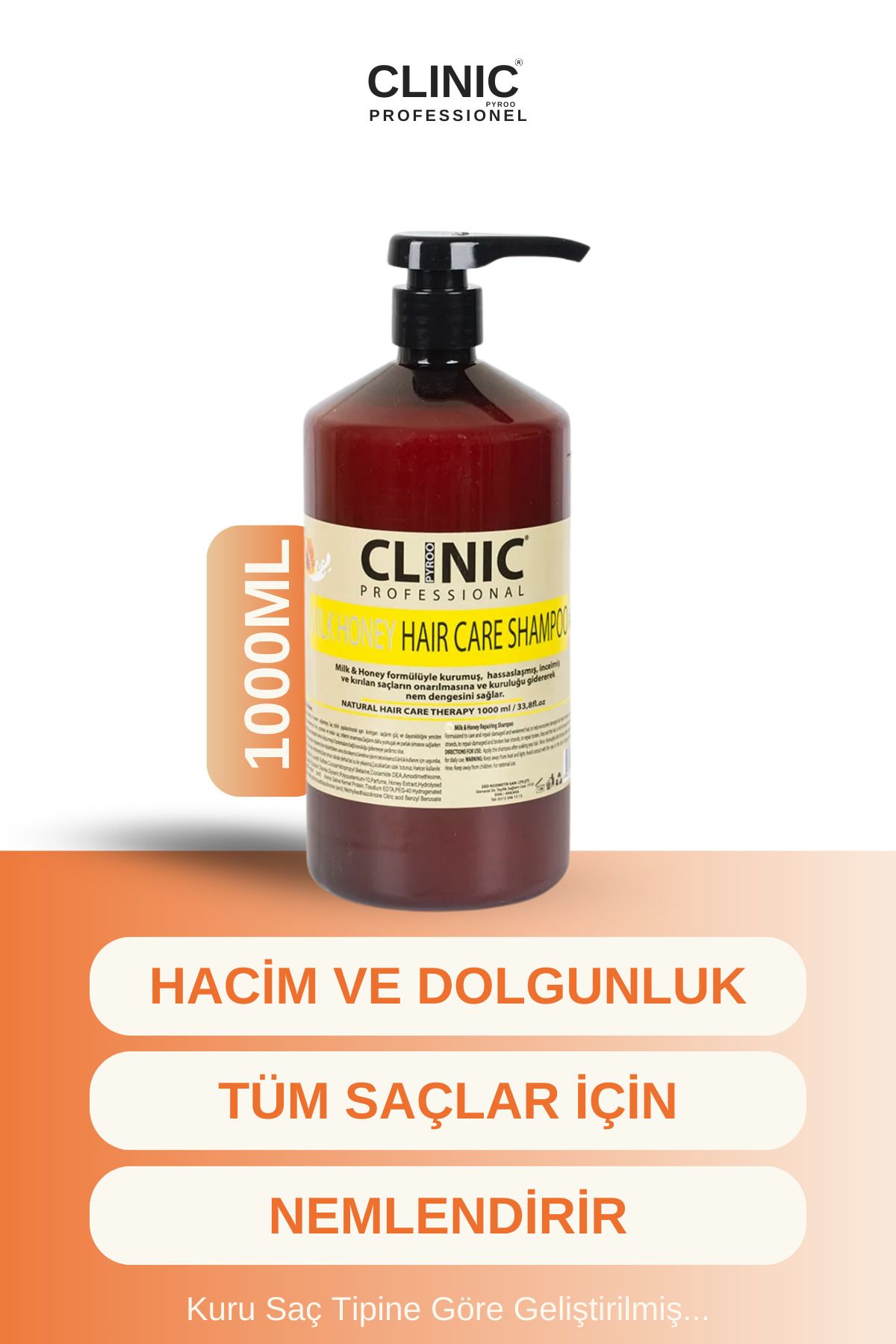 CLINIC PYROO Milk&honey(SÜT&BAL) Şampuanı (10...