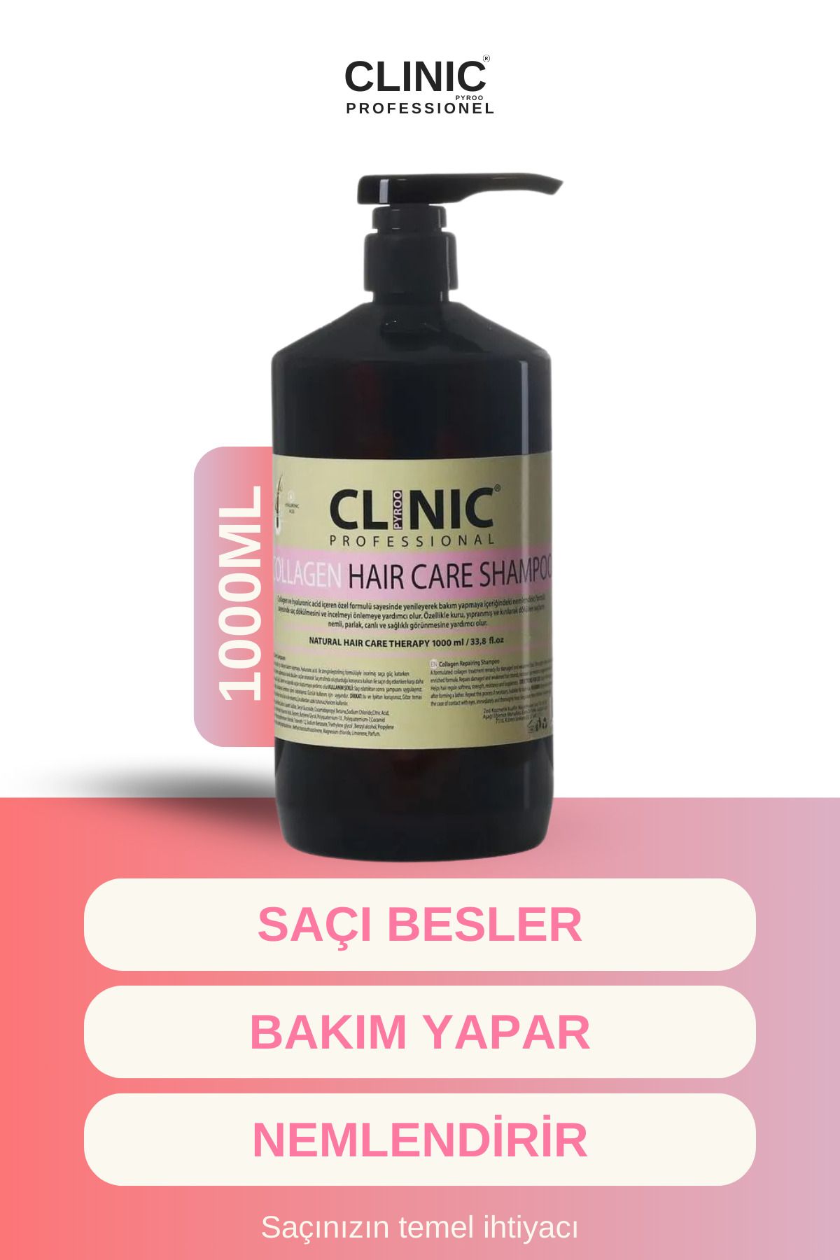 CLINIC PYROO Collagen Şampuan(1000 ML)