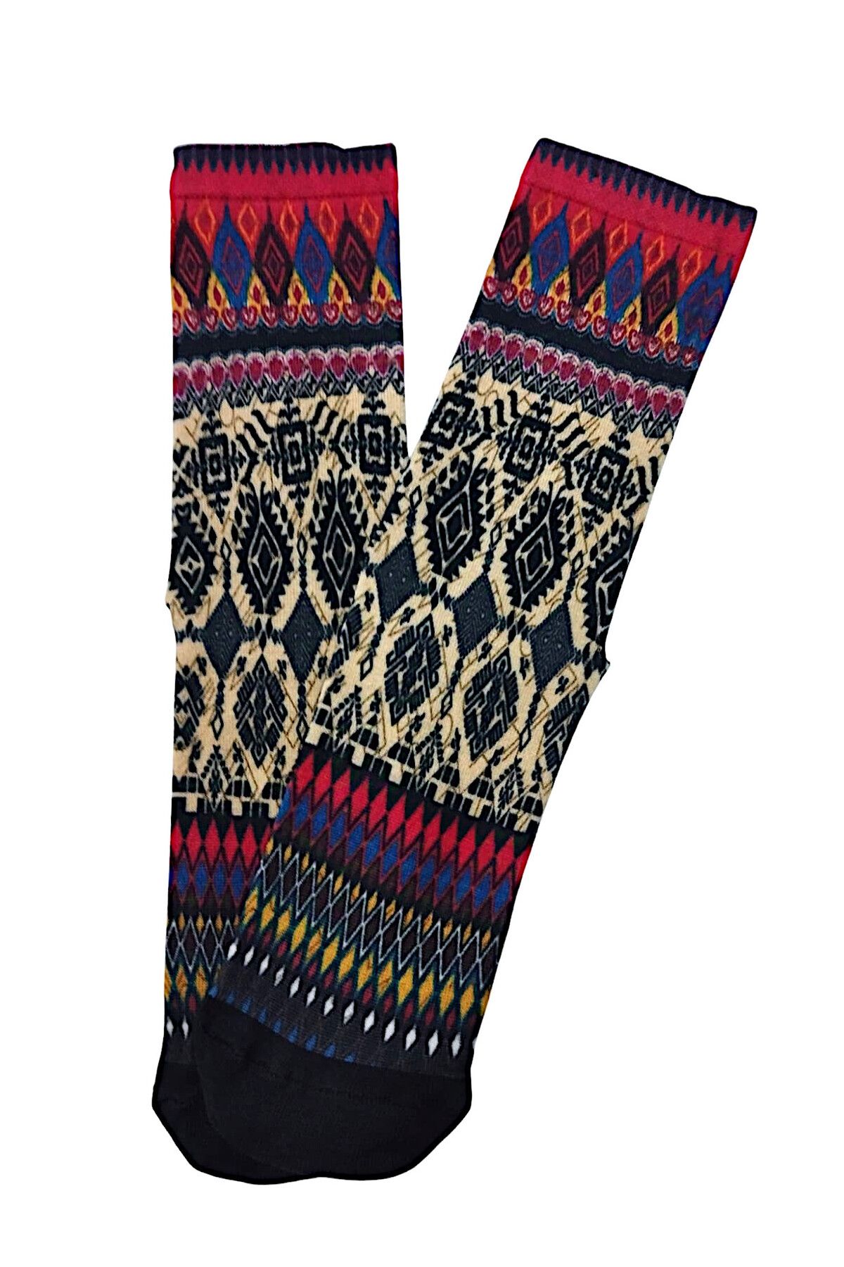 JENES Kilim Motif DesenliBaskılı Çorap - Unis...