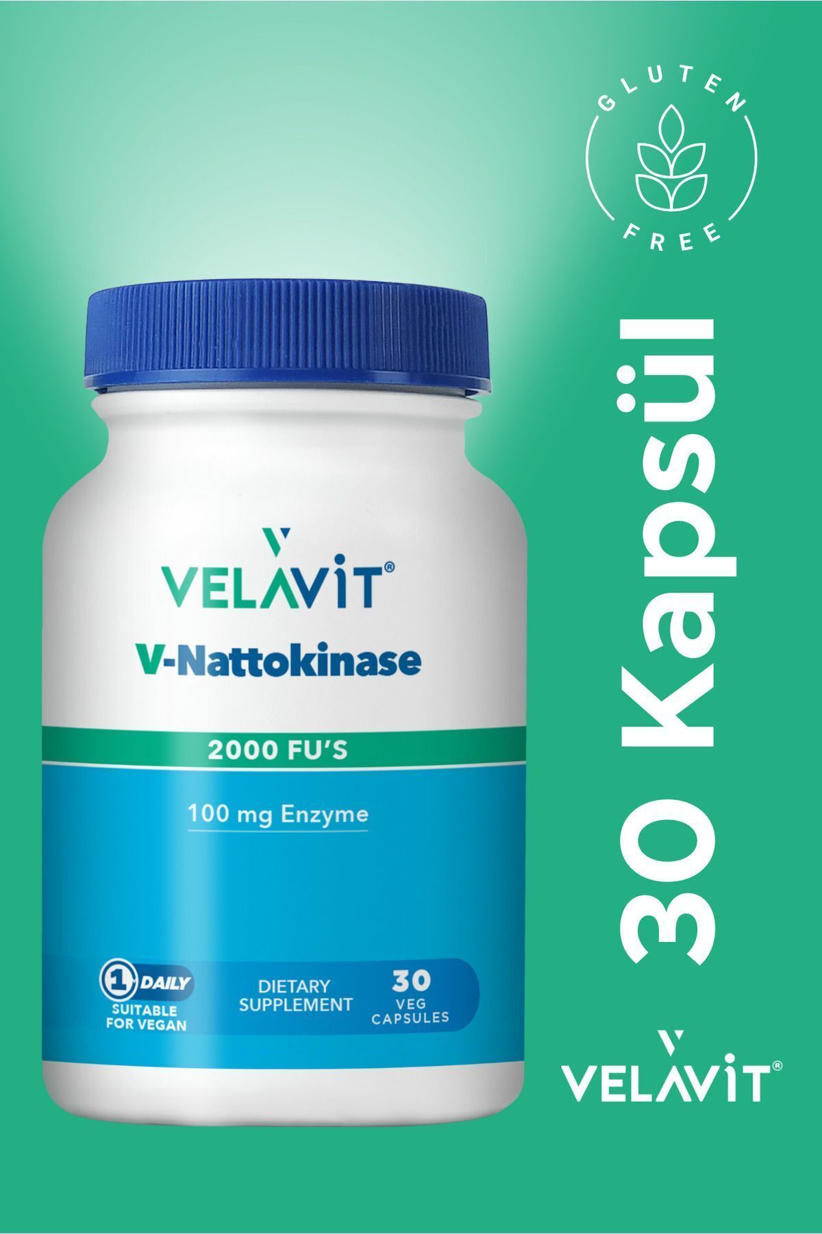 Velavit V-nattokinase 30 VegKapsül