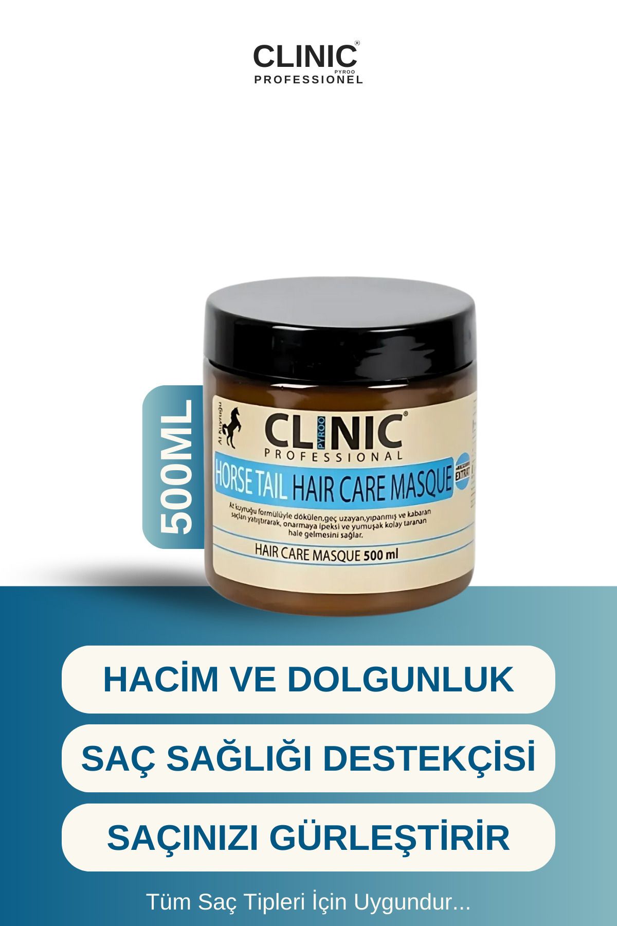 CLINIC PYROO At Kuyruğu SaçBakım Maskesi 500...