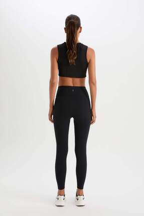 DefactoFit Yüksek Bel Beli Saran Toparlayıcı Esnek Premium Sporcu Tayt C4564AX25SP Image 5