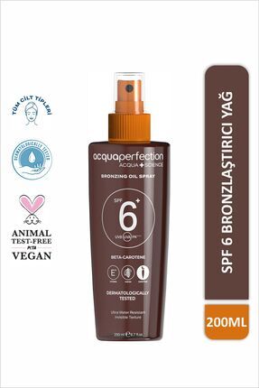 ACQUA PERFECTİON YOĞUN BRONZLAŞTIRICI YAĞ 200ML SPF 6 KORUMALI KAKAO KAROTEN YAĞ NEMLENDİRİCİ ETKİLİ Image 0