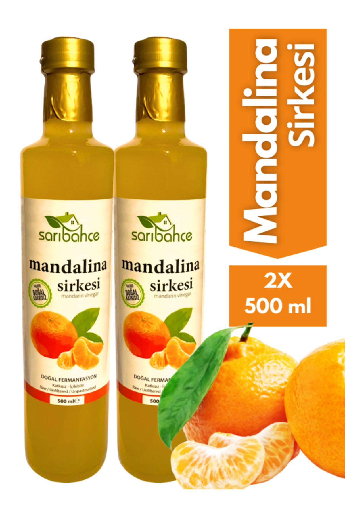 Sarıbahçe Mandalina Sirkesi500 ml 2'li Paket...