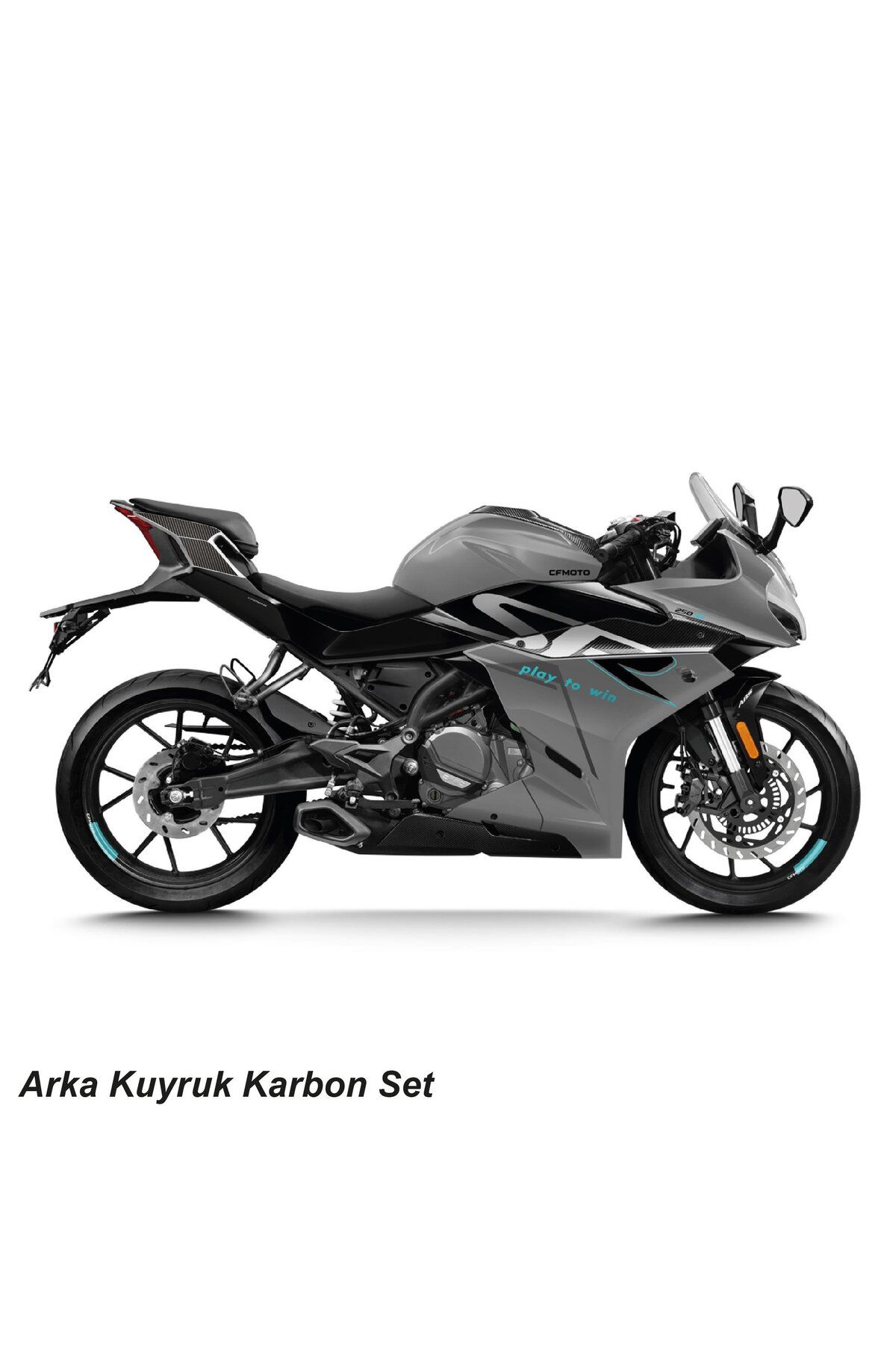 CFMOTO 250SR ARKA KUYRUK KARBON STICKER SET