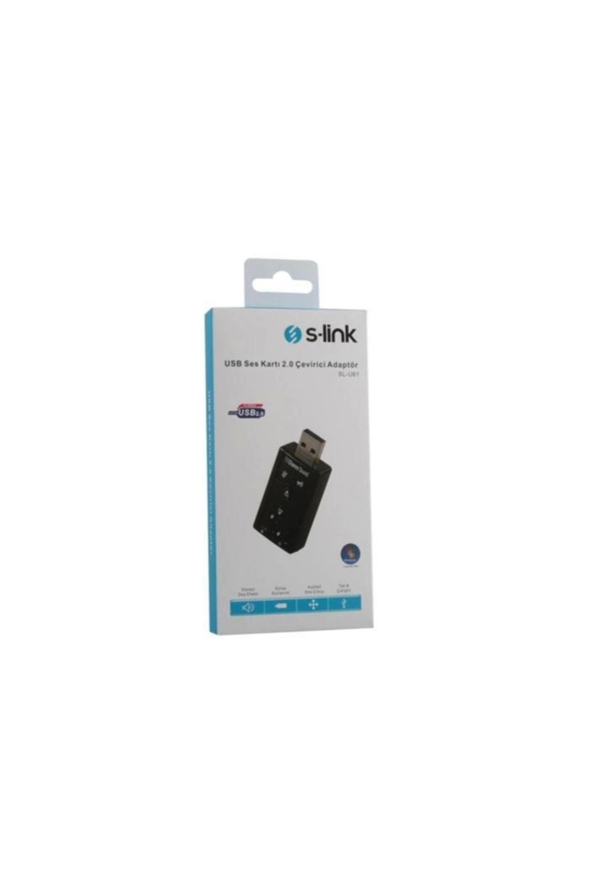 S-Link Sl-u61 Usb Ses Kartı2.0 Çevirici Adapt...