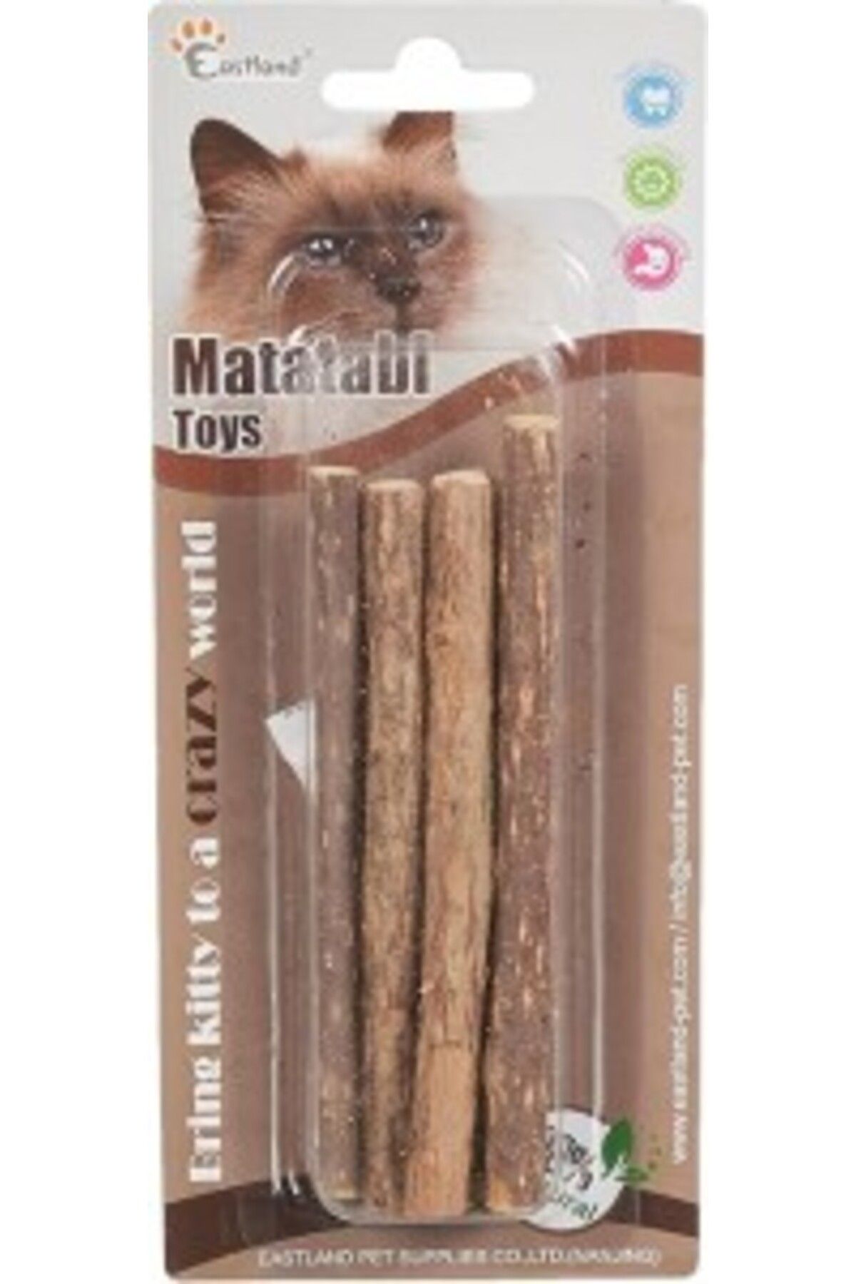 Beeztees Eastland 550862 Matatabi Kedi Stick Oyuncak, 5'li, 12 Cm