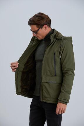 Erkek Mont Çıkabilir Kapüşonlu Fermuar Detaylı Pamuk Image 6