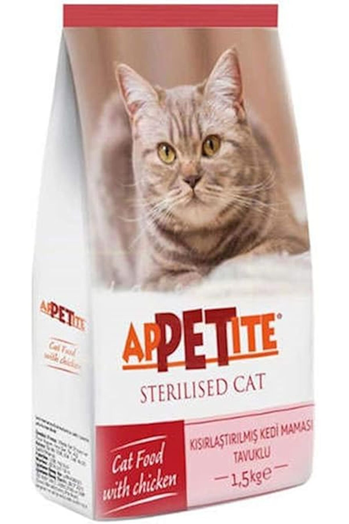 Appetite Kısırlaştırılımş Kedi Maması Tavuklu, 1.5 Kg