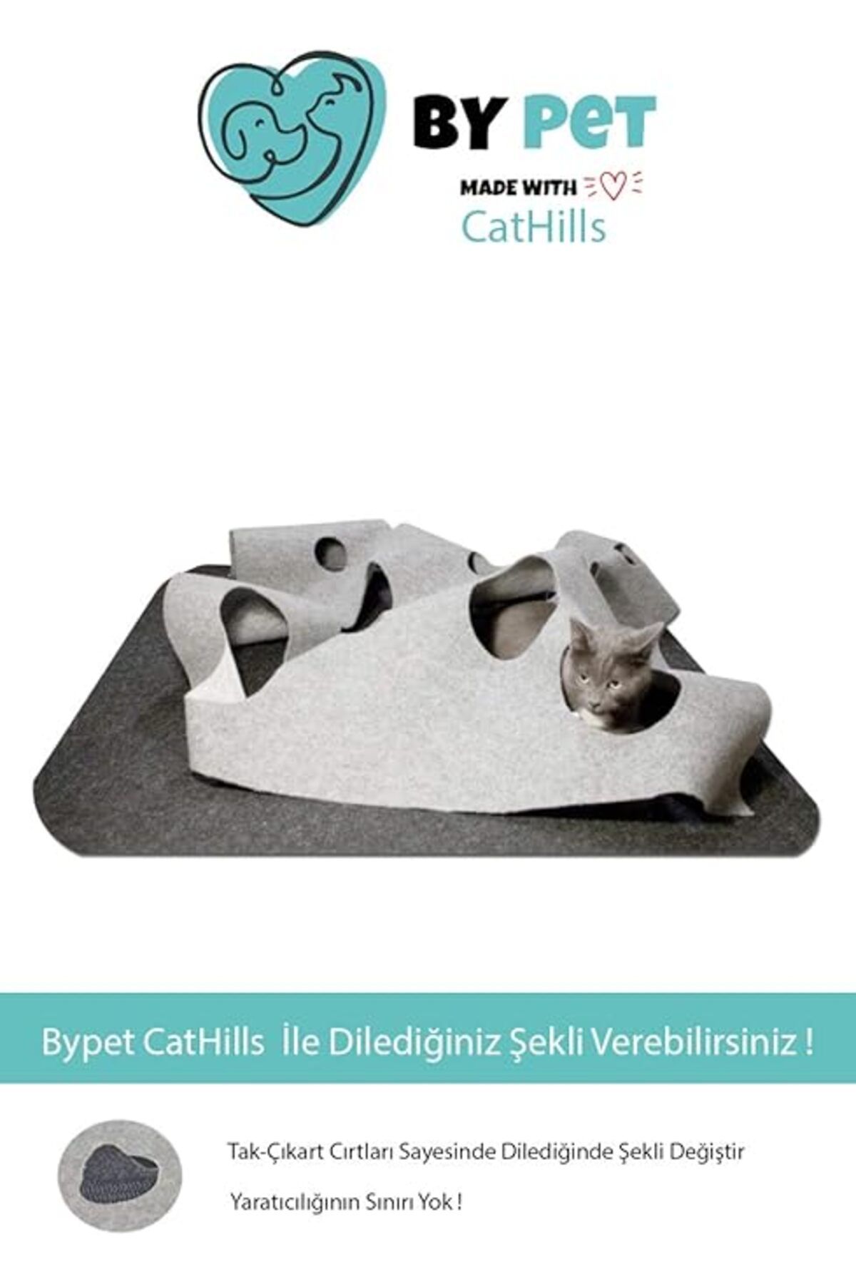 Bypet CatHills İnteraktif Kedi Tepeleri Oyun Alanı ve Saklanma Tüneli