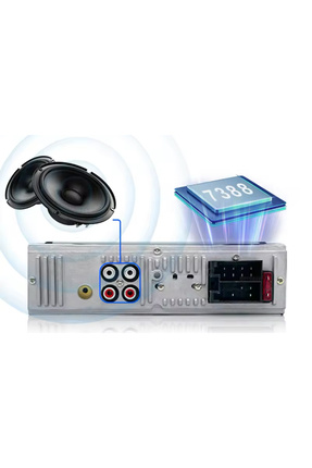 Mx-3550bt Çift Usb Araba Oto Teyp Radyo Bluetooth Usb Aux Rgb Tuş Işığı 4*60 (YENİ KUTU) Image 4