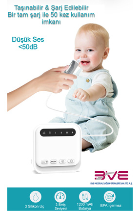 OPTİNELL ELEKTRİKLİ ŞARJLI KARE BEBEK BURUN ASPİRATÖRÜ OTOMATİK Image 0