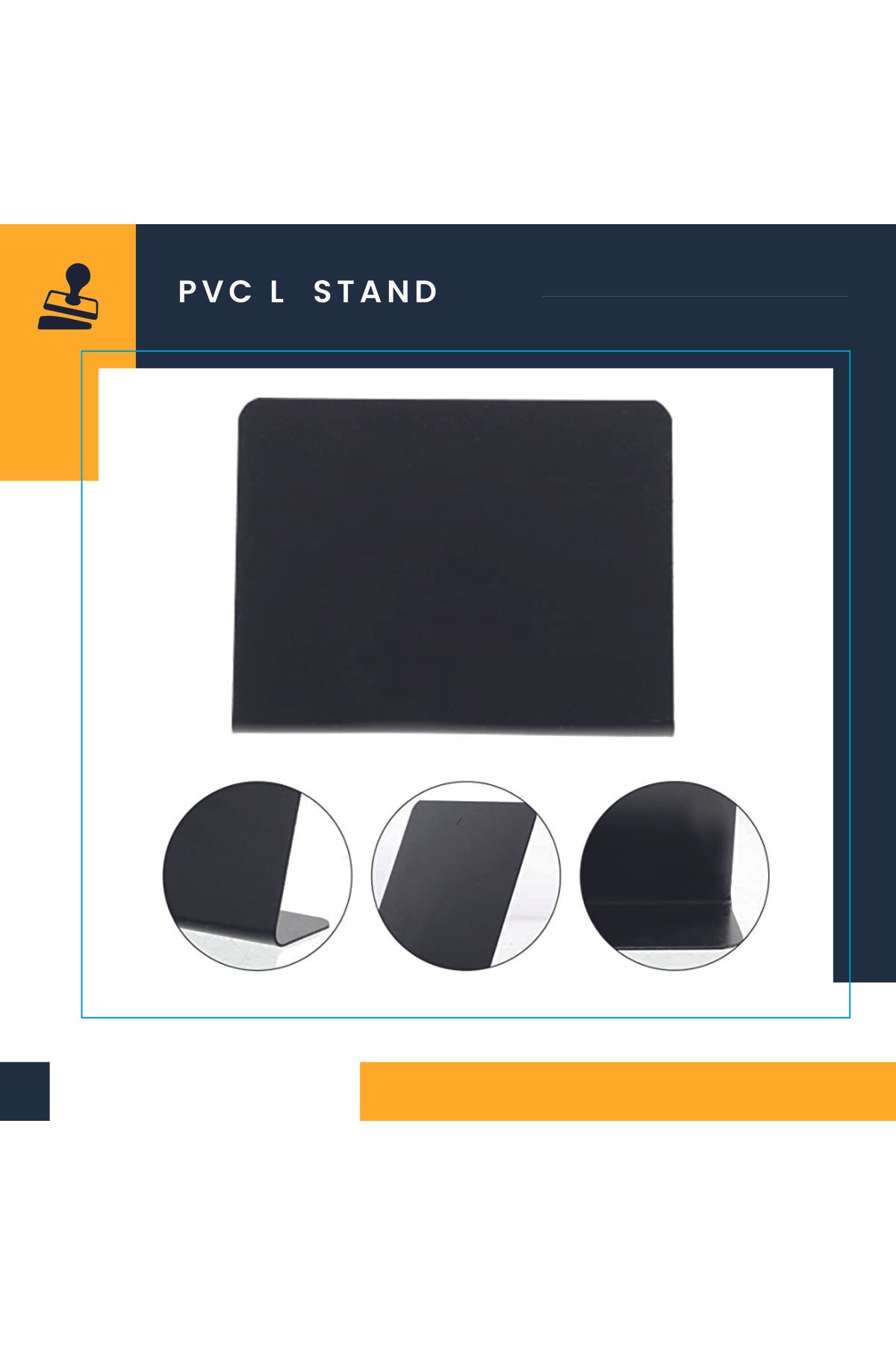 Pvc Büyük L Kara Tahta Stand 10x10 Cm , Pastane,fırın,büfe,parti Masa Stand, Yazması Kolay