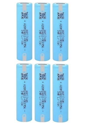 Aspilsan A28 Başlıksız Puntalı 3.7V 2900MAH 25A Discharge Şarjlı Li-Ion Pil 6 Adet Set Image 0