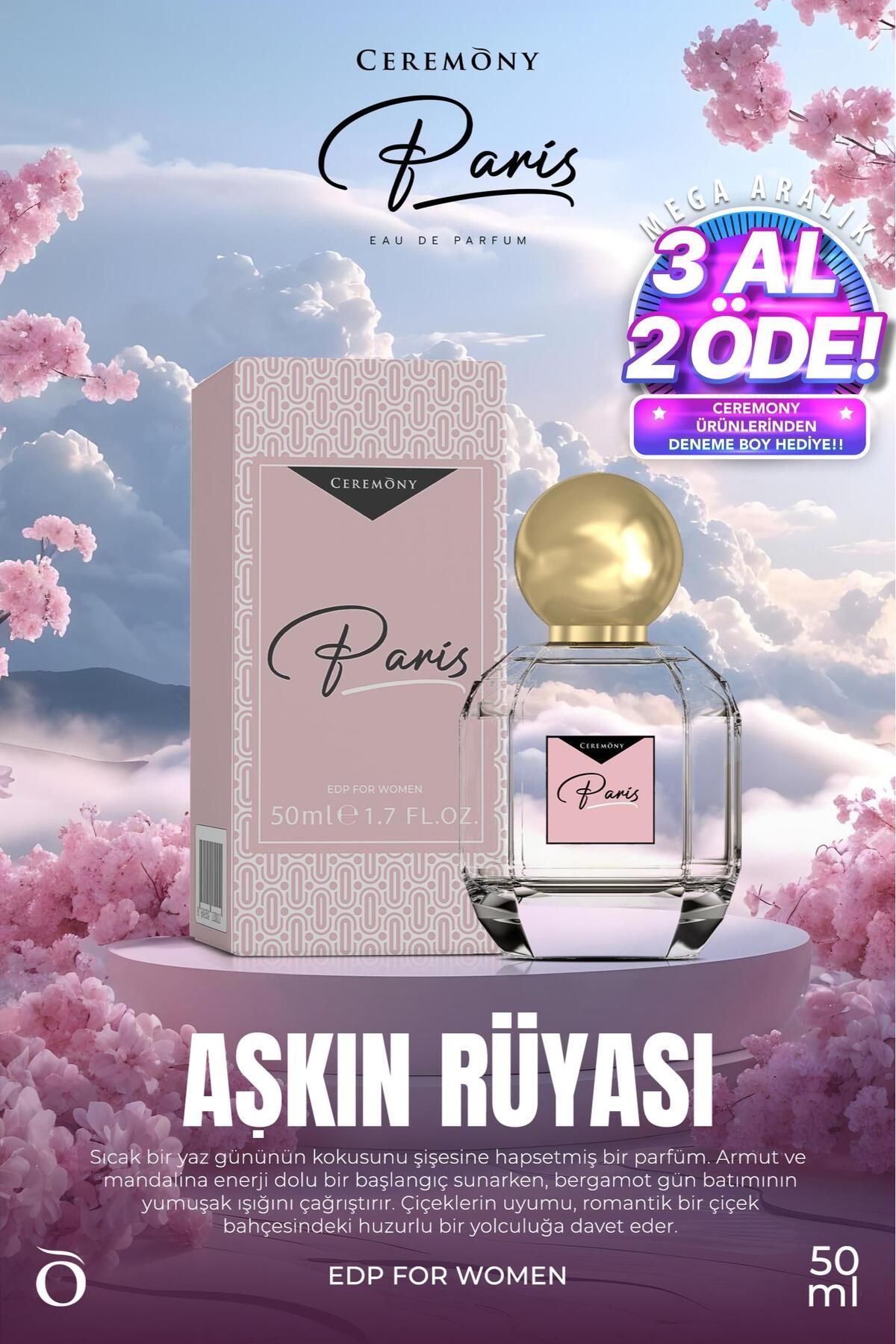 Ceremony Paris 50 ml EdpKadın Parfüm