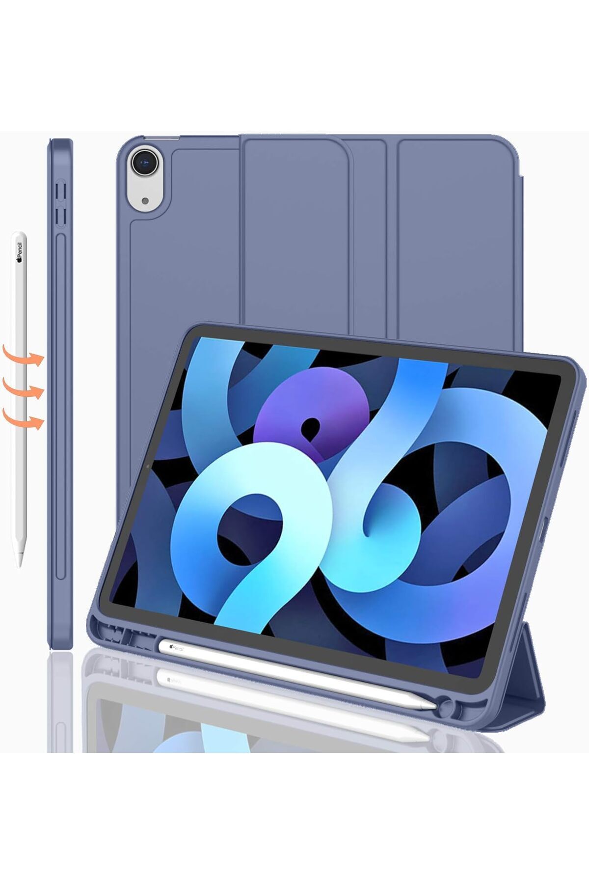 Apple iPad Air 11 اینچ 6. Generation (2024) پایه افقی با حالت خواب مداد Stromix Smart Case A2902