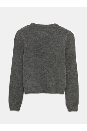 LCW Vision Gri Bisiklet Yaka Kadın Triko Kazak Image 5