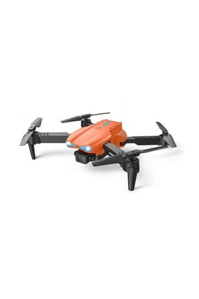 E88 Pro Mini Drone Quadcopter با دوربین واید HD 4K، قابلیت FPV از طریق وای‌فای و ارتفاع‌سنج، به رنگ نارنجی