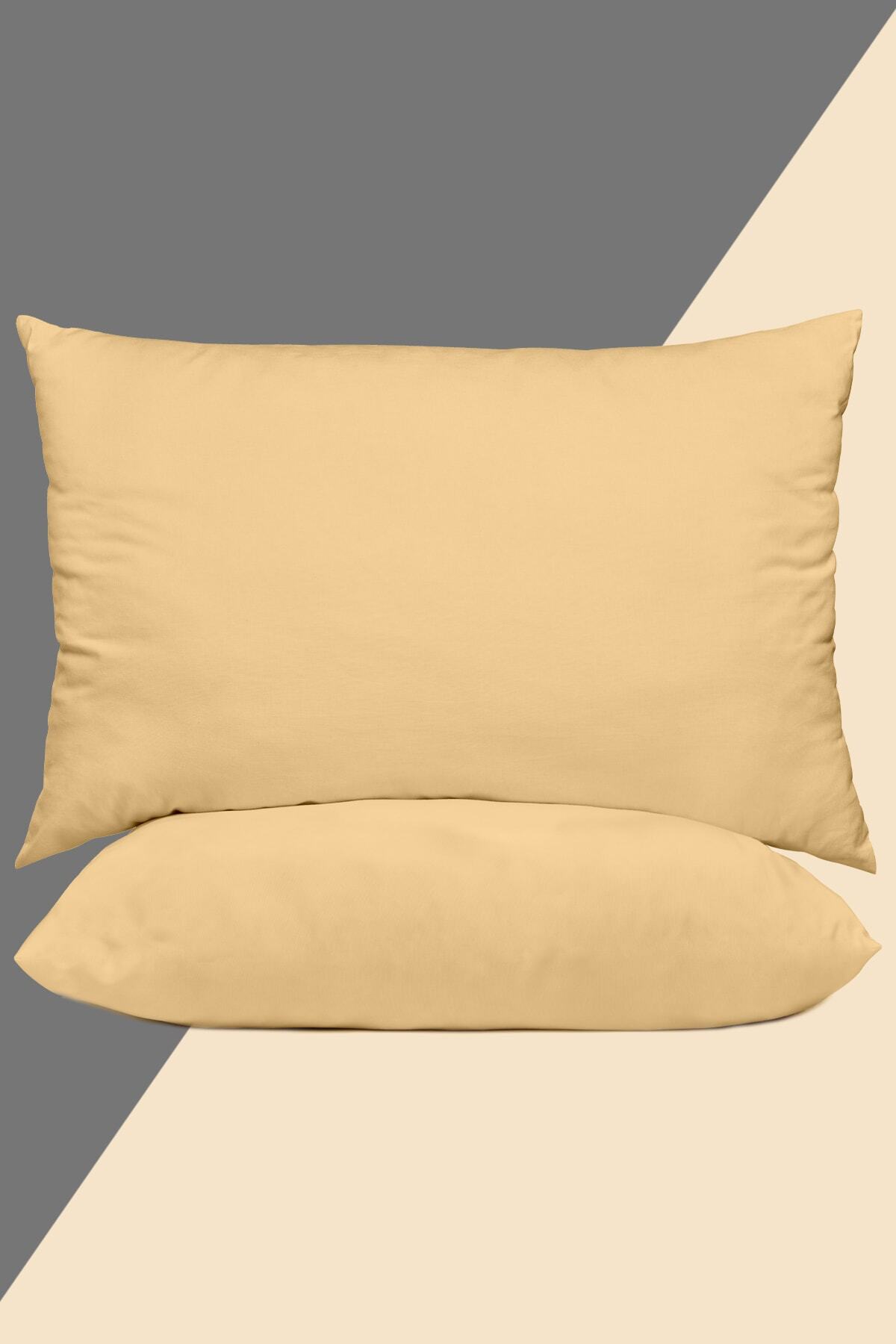 GoldCotton Home Gold Cotton %100 Pamuk Ranforce 2’li 50x70cm Yastık Kılıfı – Sarı
