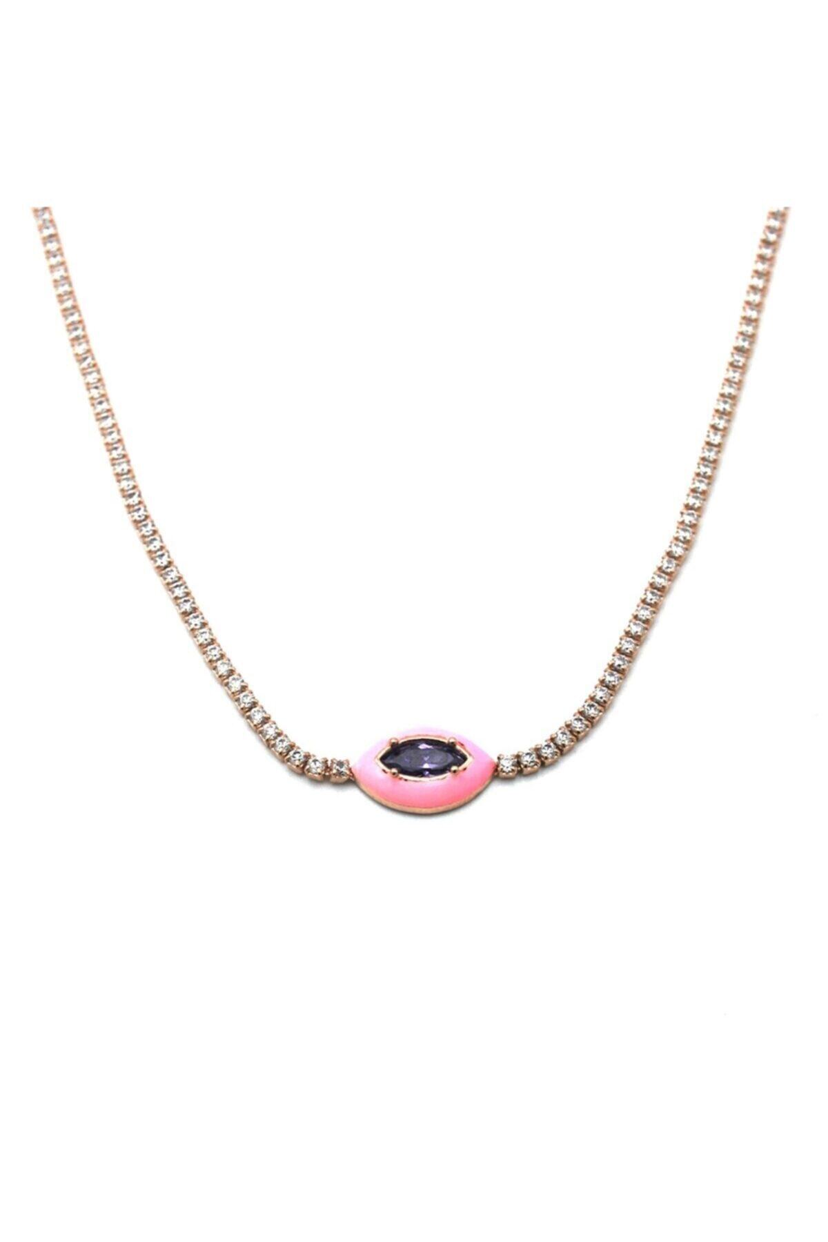 Medcezir Silver Mekik Taşlı Gümüş Choker