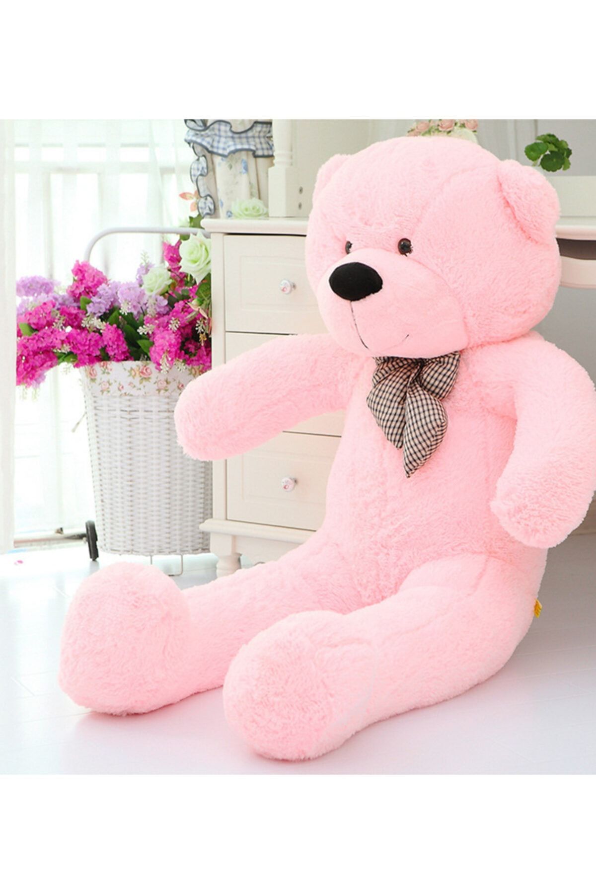 Sole Sevgiliye Özel Hediye - 140 cm Papyonlu Peluş Ayıcık...