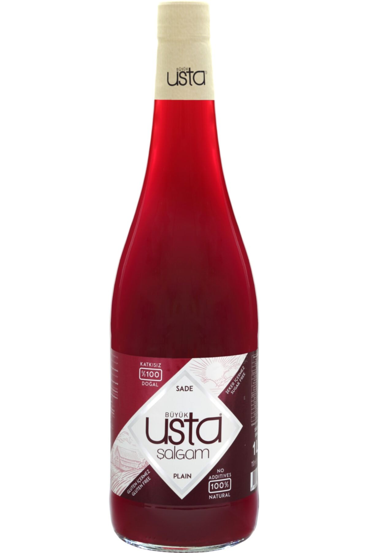 Büyük Usta Şalgam 1 lt Cam Şişe Acısız (4'lü)