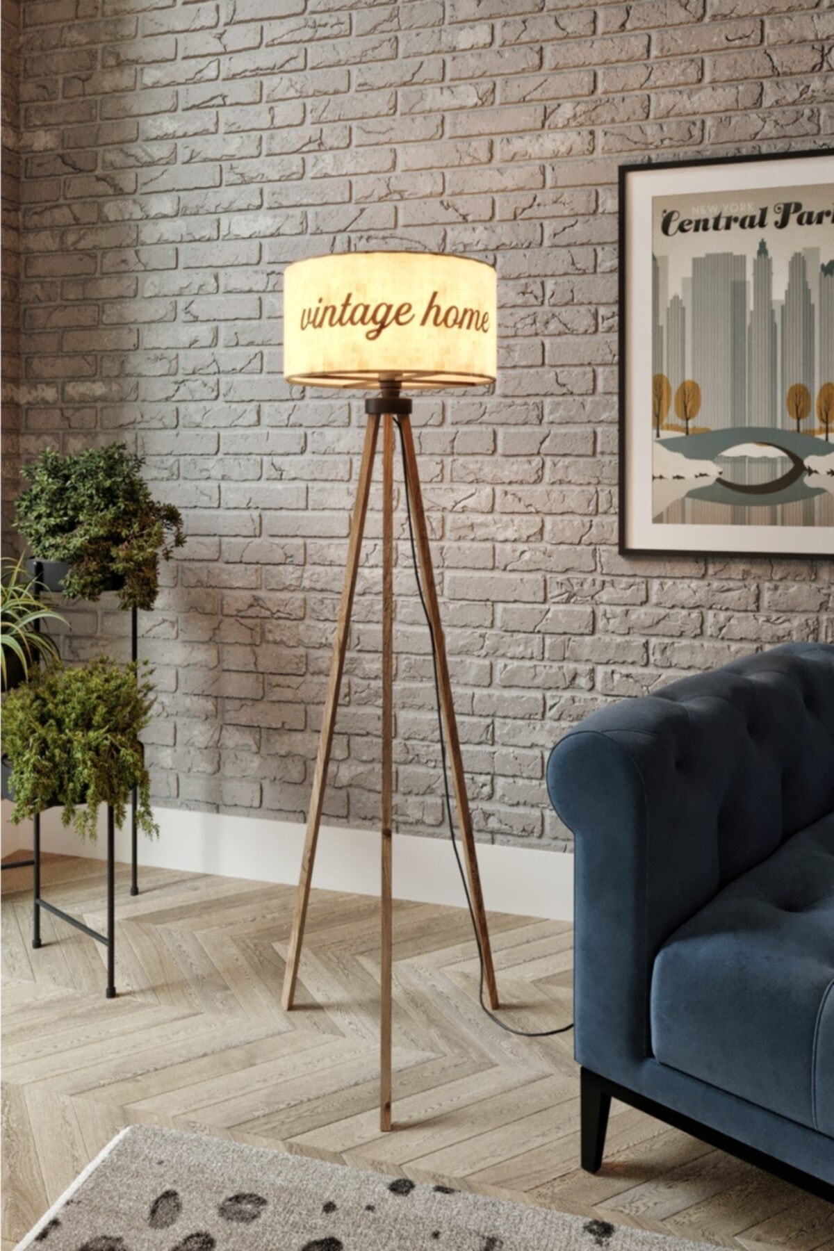 messer Tripod Üç Ayaklı Lambader Vintage Home