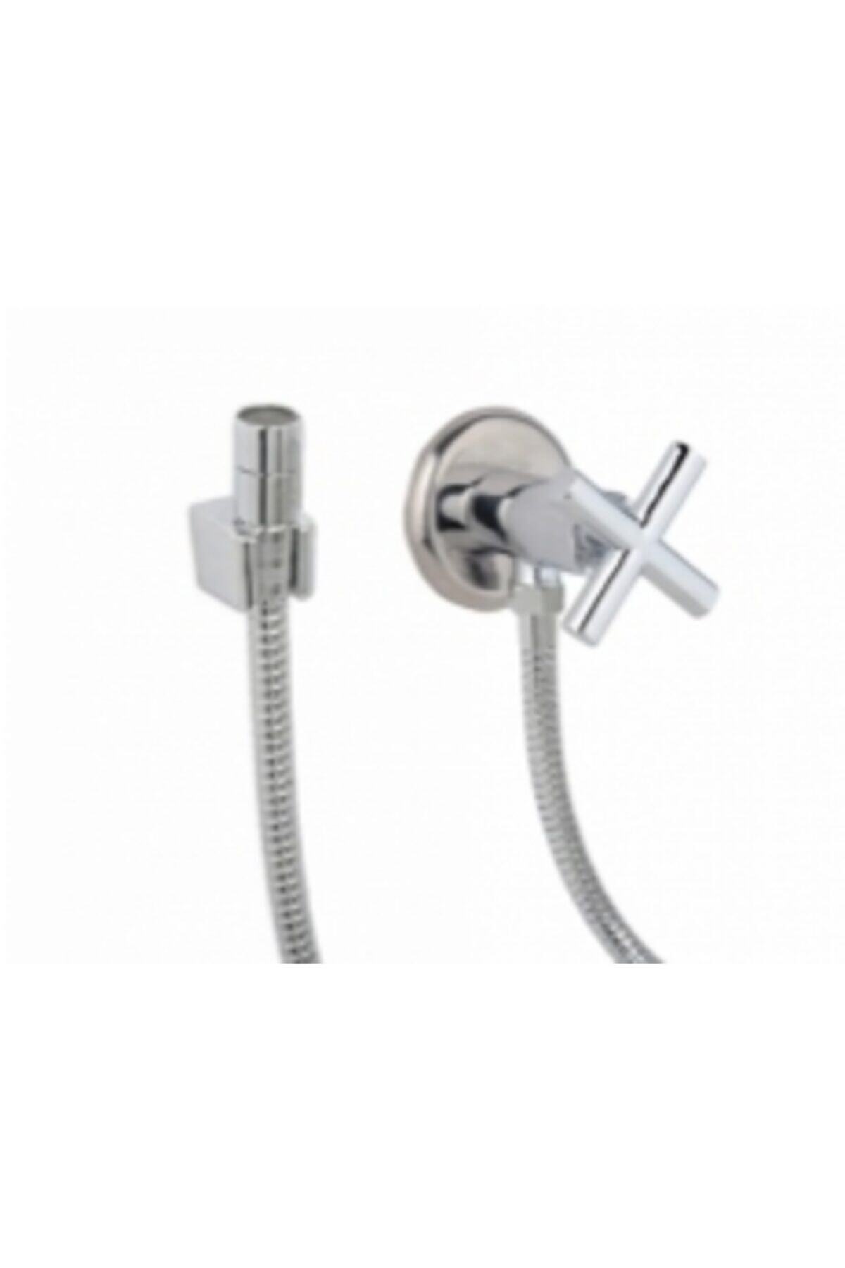 ALBERA ARMATÜR Taharet Musluk Plus (SİPİRALLİ 17 MM 1/2 AÇ KAPA SALMASTRALI ROZET DAHİL 1/2 AĞIR GÖVDE)